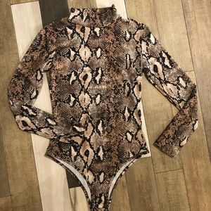 Snake print bodysuit